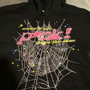 1 to 1 sp5der hoodie 100% cotton mens small pre cropped
